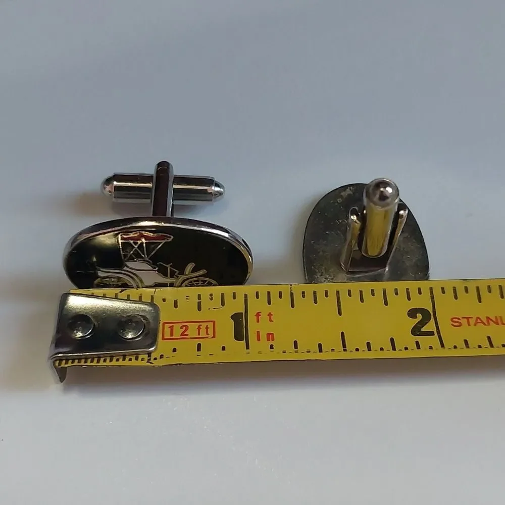 Ford Model T Enameled Cufflinks Vintage Collectible